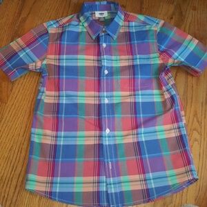Old Navy Plaid Shirt Sleeves Button Down Shirt